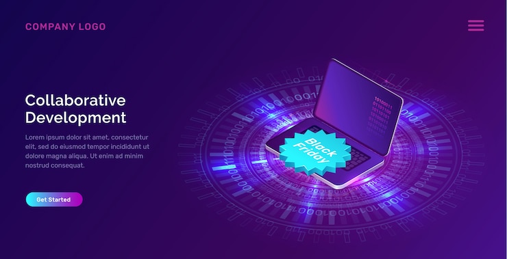 Vector gratuito anillo de neón azul brillante, computadora portátil