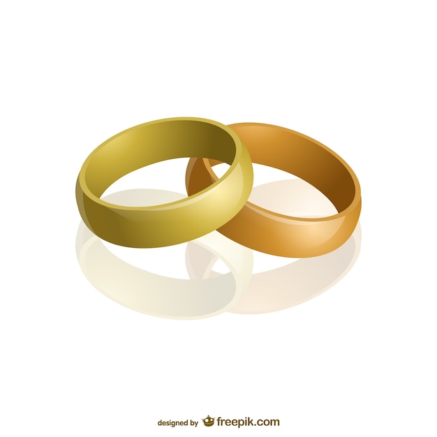 Vector gratuito anillos de oro vectoriales