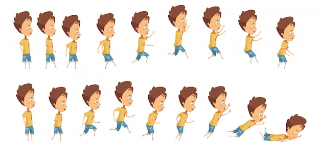 Animación con secuencia de cuadros al saltar corriendo.