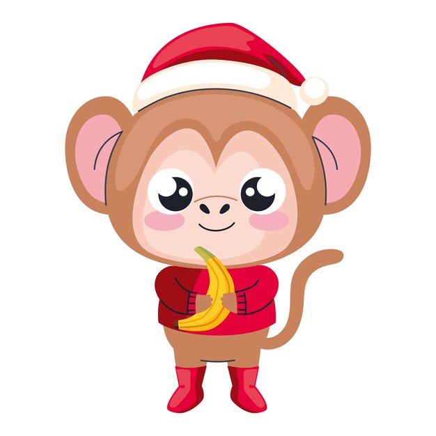 el animal bonito del mono de Navidad