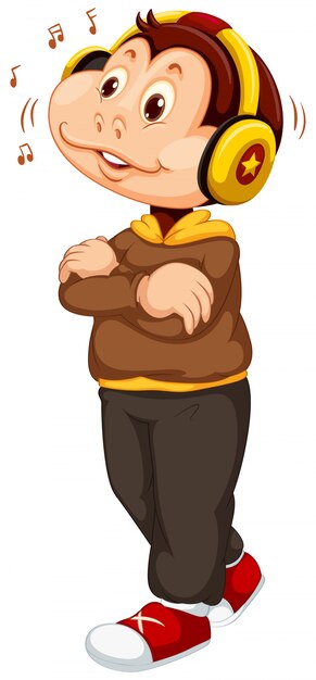 Un animal de dibujos animados mono