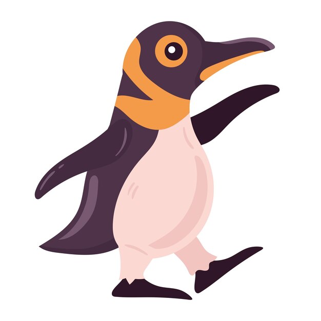 animal pingüino caminando