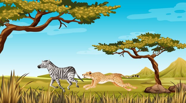 Animal salvaje corriendo en la naturaleza.