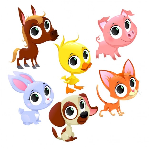 Vector gratuito animales cartoon