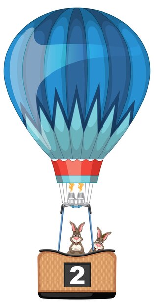 Los animales disfrutan de un paseo en globo