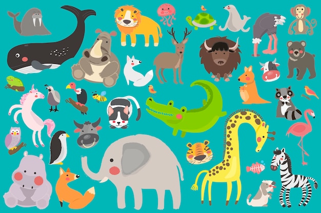 Animales impresionantes vectores