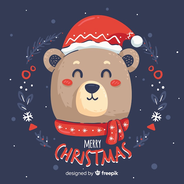 Vector gratuito animales en la navidad