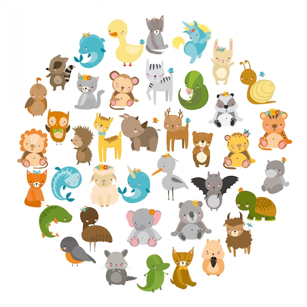 Vector gratuito animales, zoológico lindo