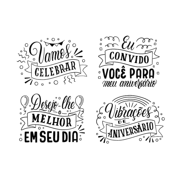 Aniversario de letras en la colección de pegatinas portuguesas