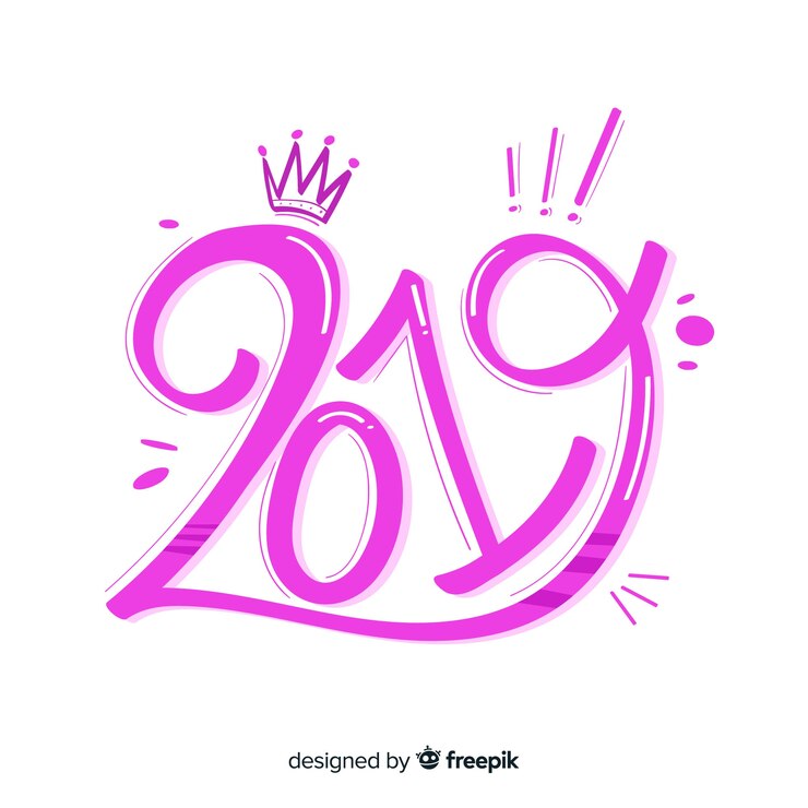 Vector gratuito año nuevo 2019 fondo