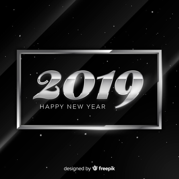 Vector gratuito año nuevo 2019 fondo