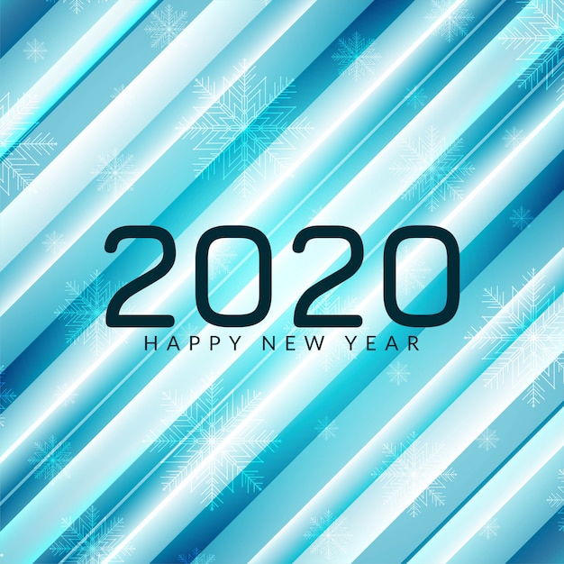 Vector gratuito año nuevo 2020 elegante fondo azul