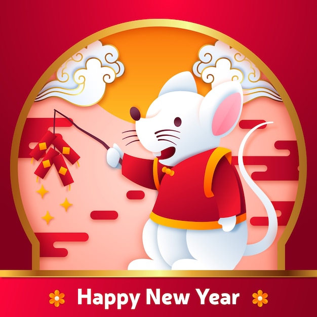 Año nuevo chino en papel