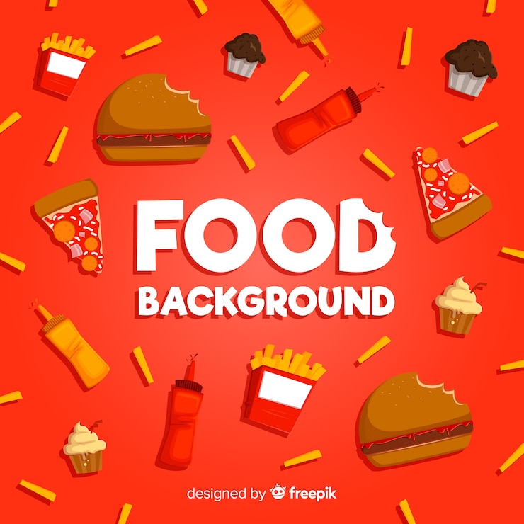 Vector gratuito antecedentes alimentarios