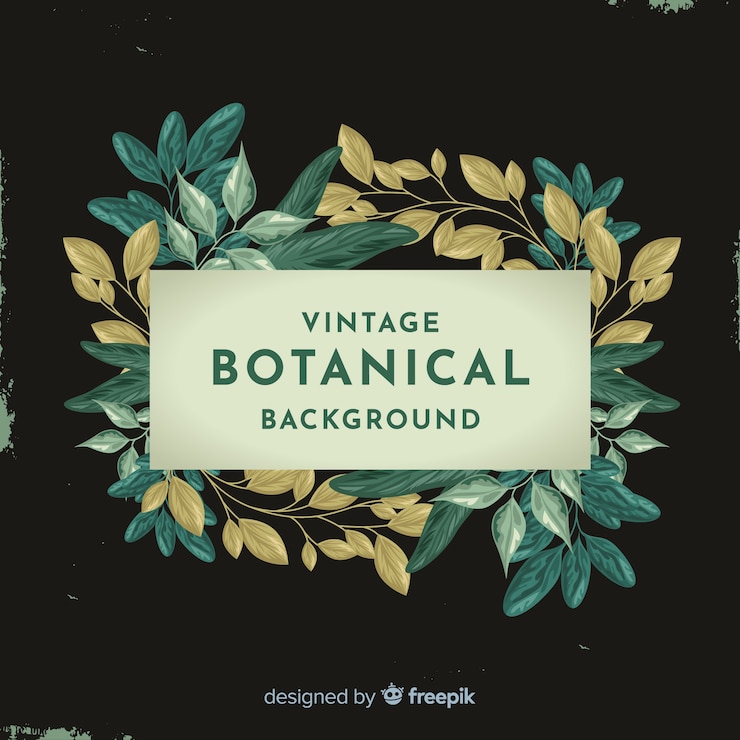 Vector gratuito antecedentes botánicos antiguos