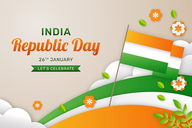 Vector gratuito antecedentes de la celebración del día de la república de la india