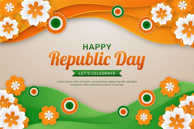 Vector gratuito antecedentes de la celebración del día de la república de la india