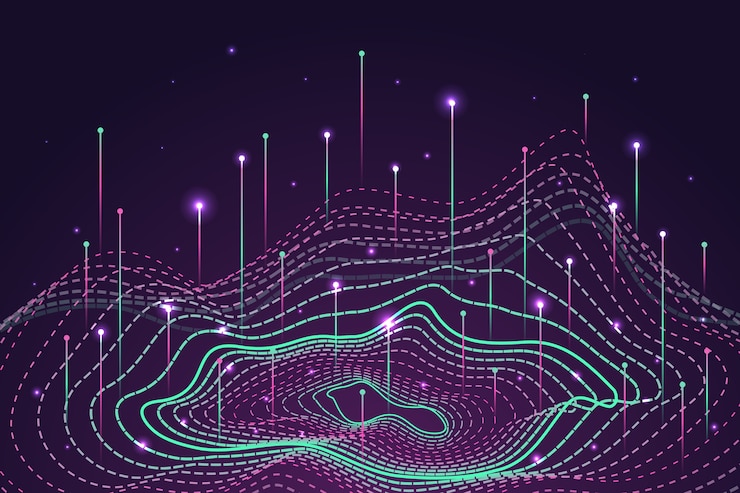 Vector gratuito antecedentes del concepto de big data abstracto