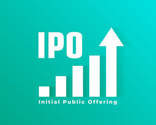 antecedentes del concepto de oferta pública inicial de ipo con gráfico de crecimiento