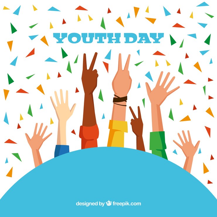 Vector gratuito antecedentes del día de la juventud