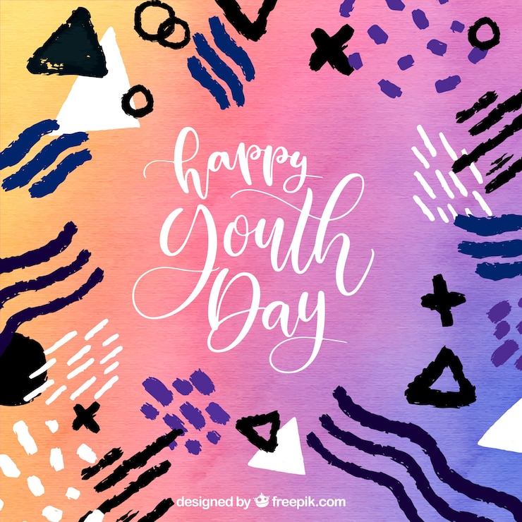 Vector gratuito antecedentes del día de la juventud