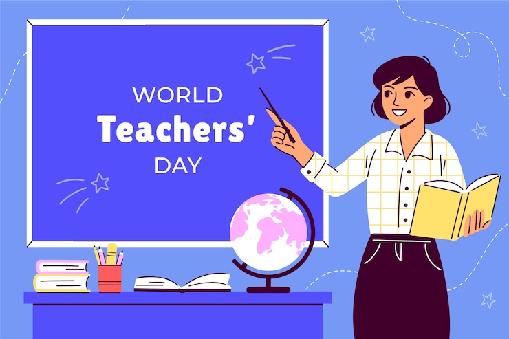 Vector gratuito antecedentes del día mundial del maestro