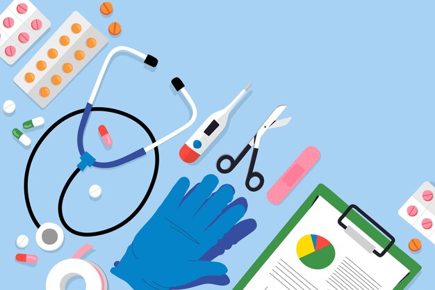 antecedentes médicos dibujados a mano