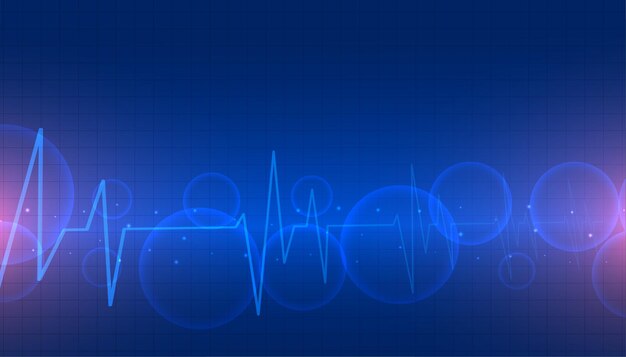 Antecedentes médicos con líneas de latido cardíaco electrocardiógrafo