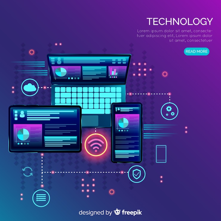 Vector gratuito antecedentes tecnológicos