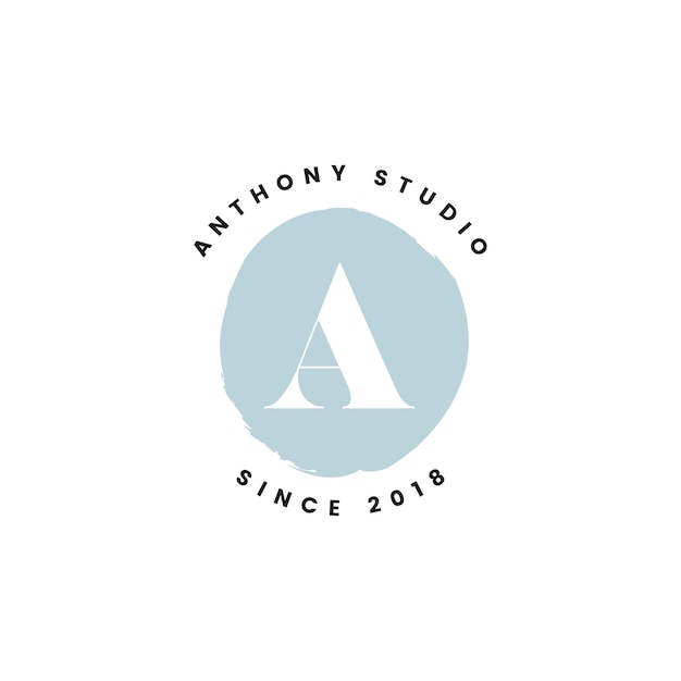 Vector gratuito anthony studio logo design vector