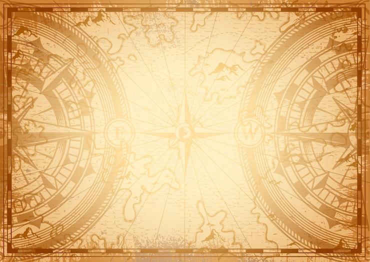 Vector gratuito antigua plantilla de mapa náutico