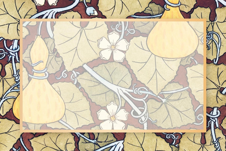 Vector gratuito antiguo marco ornamental vector borde floral dibujado a mano