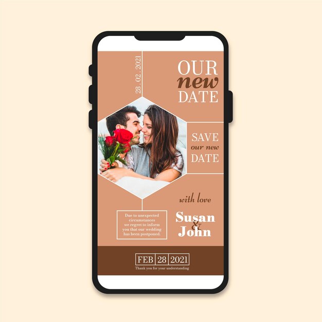 Anuncio de boda pospuesto