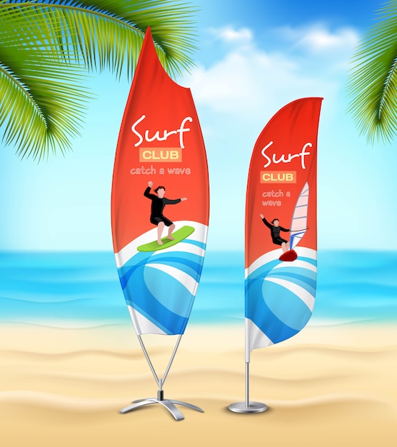 Anuncio de Club de Surf Banners de Playa