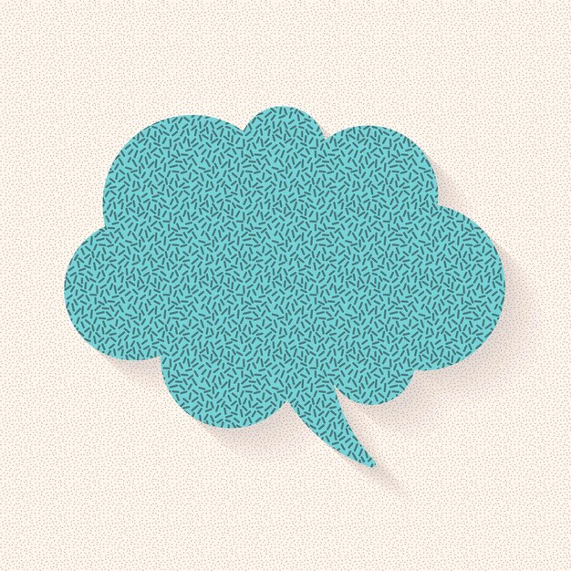 Anuncio diseño de vector de burbujas de discurso, diseño de patrón de papel