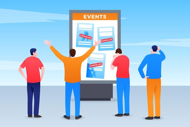 Anuncio de eventos cancelados