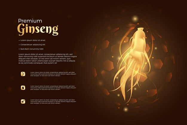 Anuncio de ginseng realista