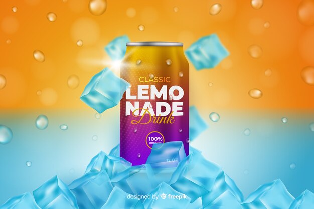 Anuncio realista limonada