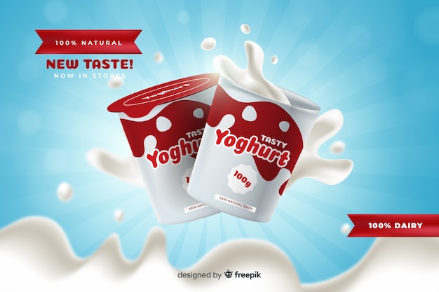 Anuncio realista yogur