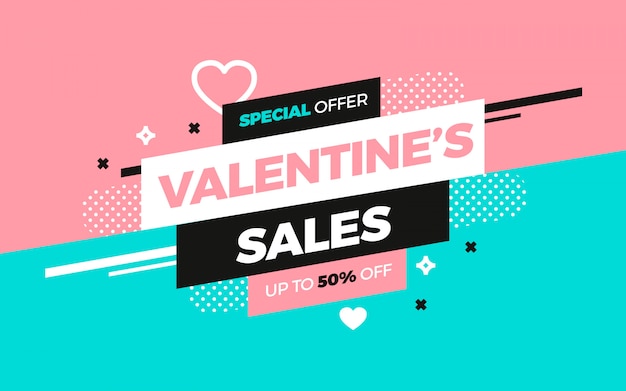 Anuncio de ventas de san valentín para redes sociales