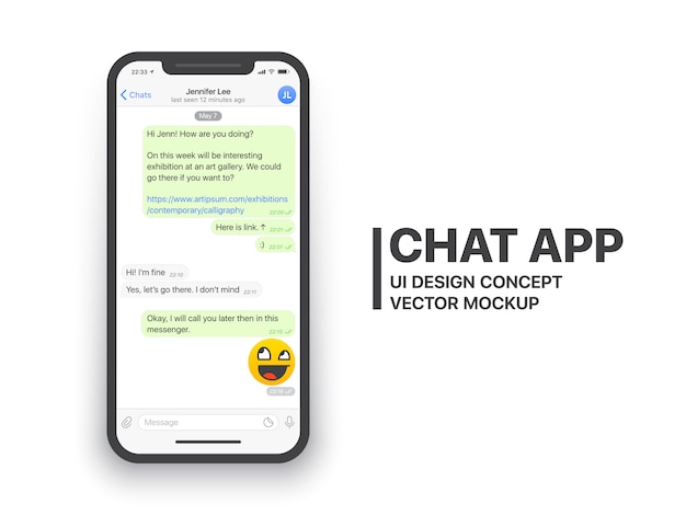 Download Plantilla de chat de whatsapp | Vector Premium