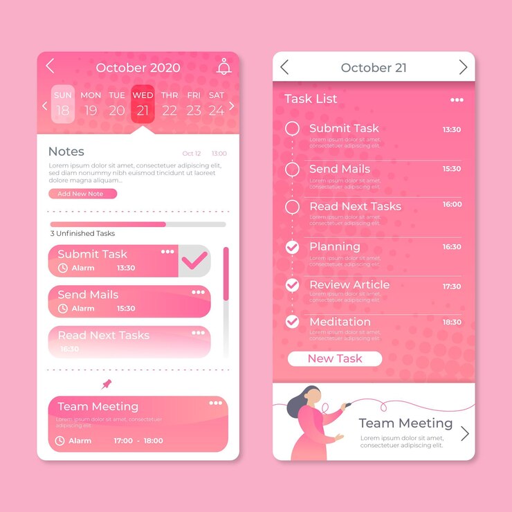 Vector gratuito aplicación de gestión de tareas