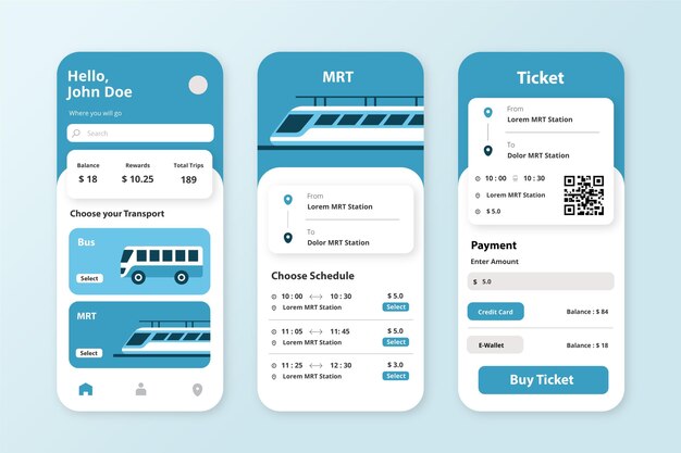 Aplicación para plantilla de transporte público