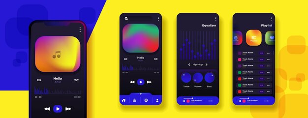 Aplicación de reproductor de música de canciones y artistas