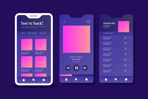 Aplicación de reproductor de música para teléfonos inteligentes