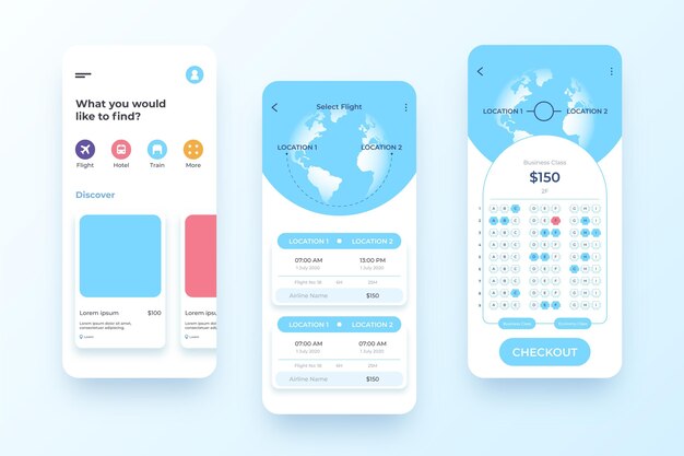 Aplicación de reserva de viajes con calendario en el teléfono
