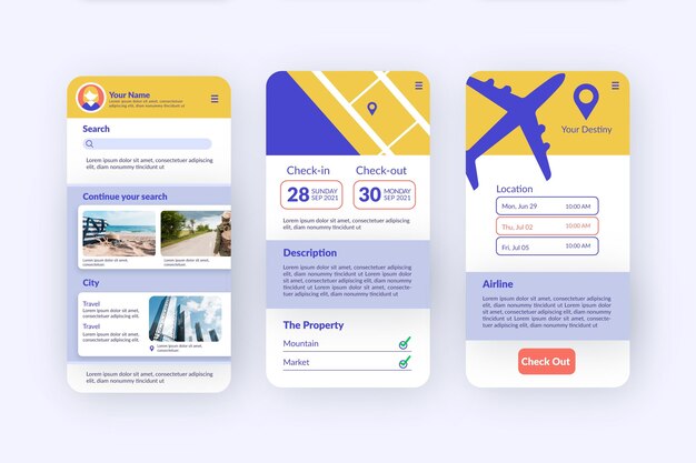 Aplicación de reservas de viajes