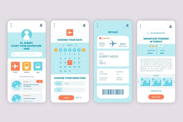 Aplicación de reservas de viajes