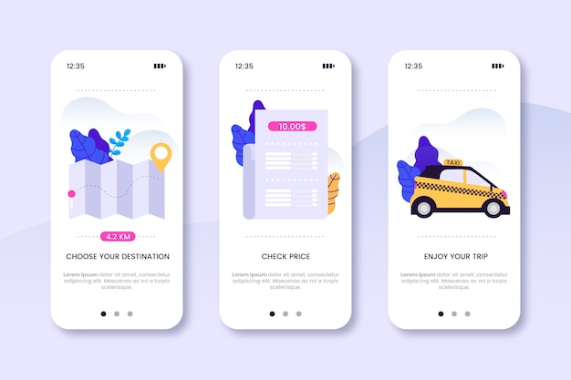 Aplicación de telefonía móvil servicio de taxi
