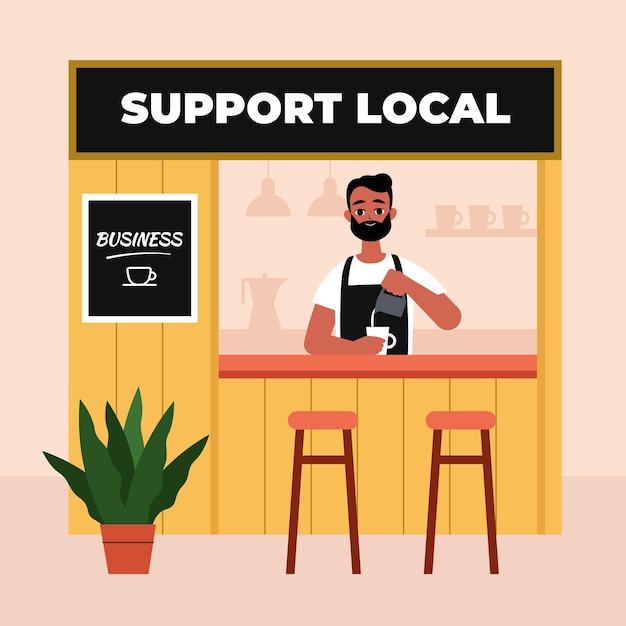 Apoye el concepto de negocio local